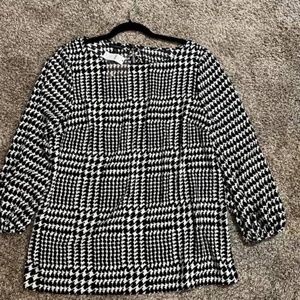 *NEW* TALBOTS BLACK AND WHITE HOUNDSTOOTH